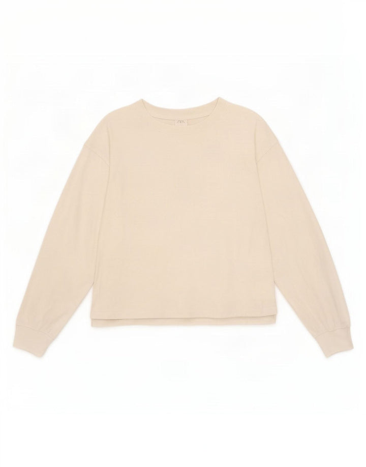 Zara Top Niña Manga Larga 13-14 Años Blanco