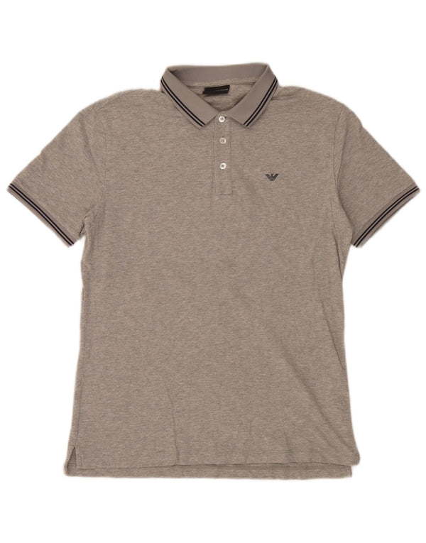 Emporio Armani Polo para hombre de algodón gris grande
