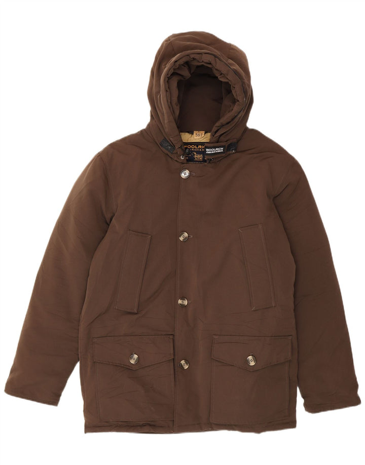 Woolrich Chaqueta acolchada con capucha para hombre UK 36 Small Brown
