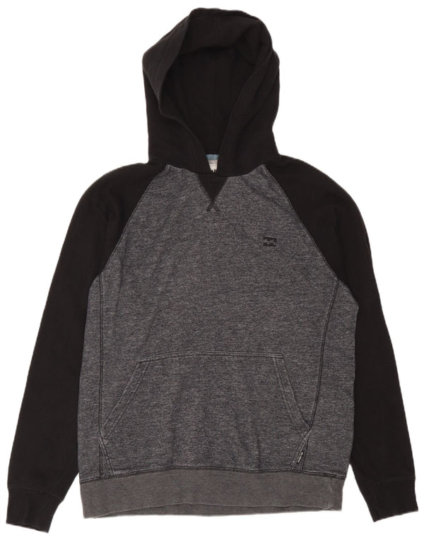 Billabong Hombre Sudadera Con Capucha Jumper Large Gris Colorblock Algodón