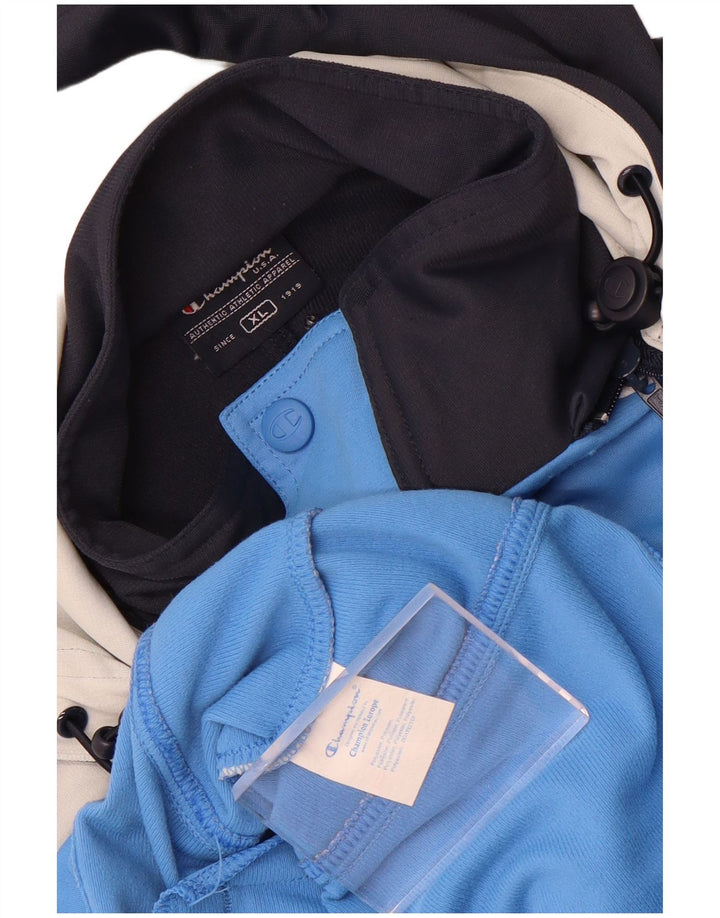 Champion Chaqueta De Chándal Con Capucha Para Hombre XL Poliéster Color Block Azul
