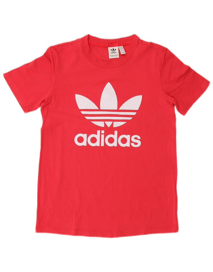 ADIDAS Camiseta gráfica para mujer Top UK 10 Small Pink Cotton