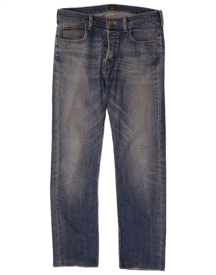 Lee Vaqueros Rectos Powell Para Hombre W32 L29 Algodón Azul