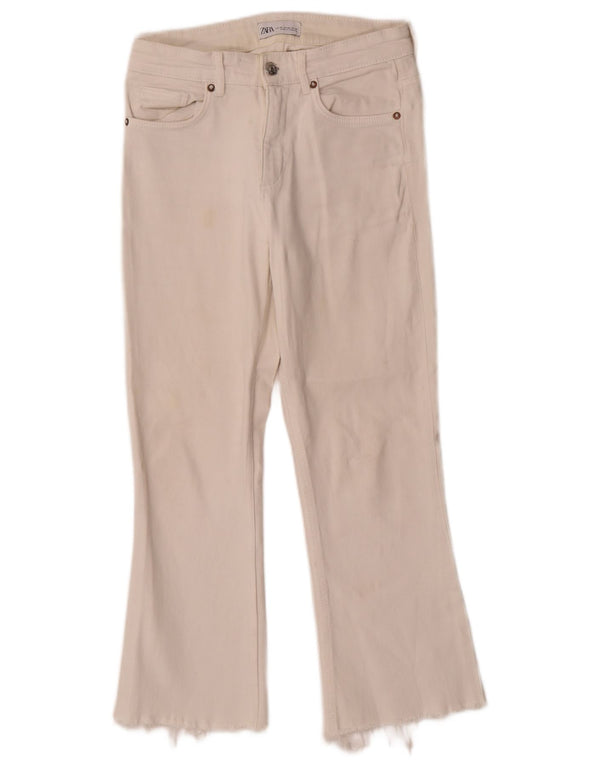 Zara Jeans Bootcut Mujer EU 36 XS W26 L24 Algodón Blanco