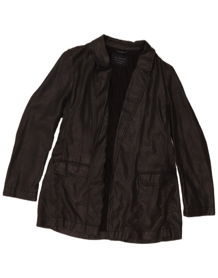 All Saints Chaqueta tipo blazer abierta para mujer UK 46 Large Black Lyocell