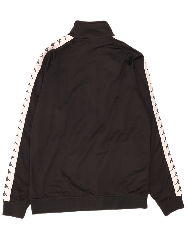 Kappa Hombre Gráfico Chándal Top Chaqueta XL Negro Colorblock