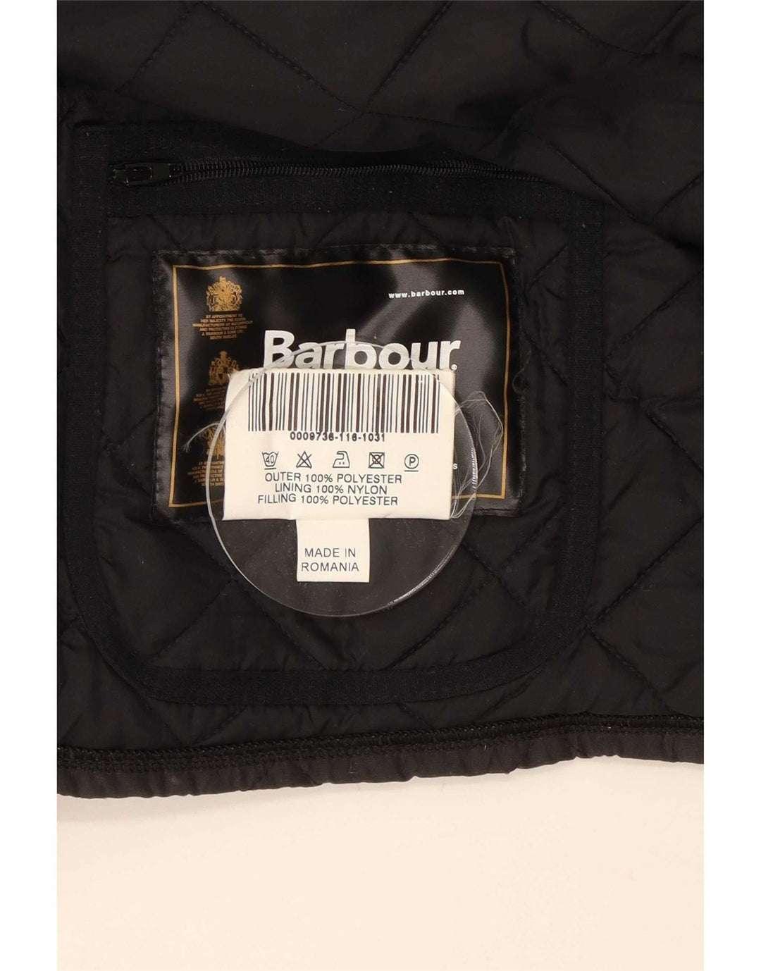 Barbour Chaqueta acolchada para hombre UK 42 XL Poliéster negro