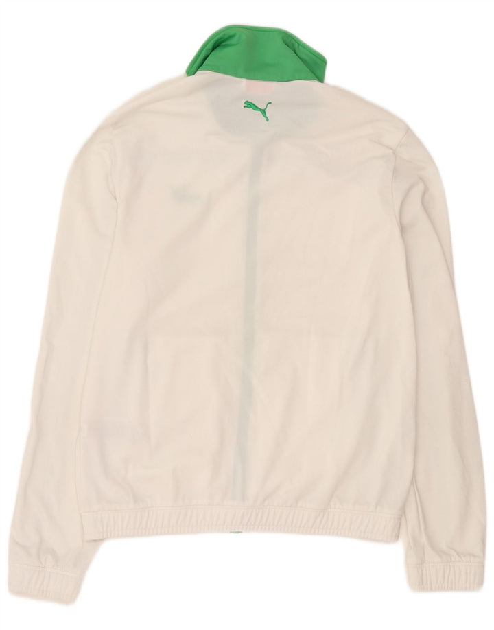 Puma Chaqueta De Chándal Superior Para Hombre Poliéster Color Block Blanco Mediano