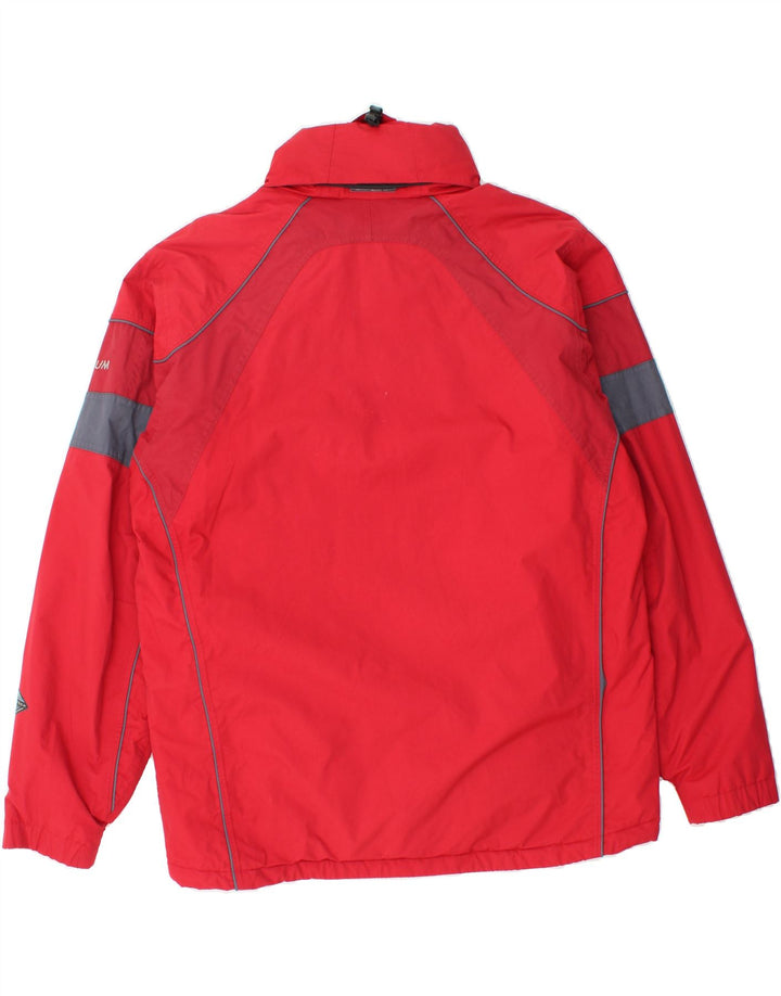COLUMBIA Mens Windbreaker Jacket UK 38 Medium Red Nylon Vintage Columbia and Second-Hand Columbia from Messina Hembry 