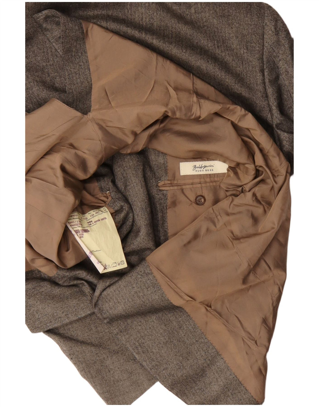 Hugo Boss Chaqueta tipo blazer de 3 botones para hombre EU 46 Seda pequeña en espiga verde