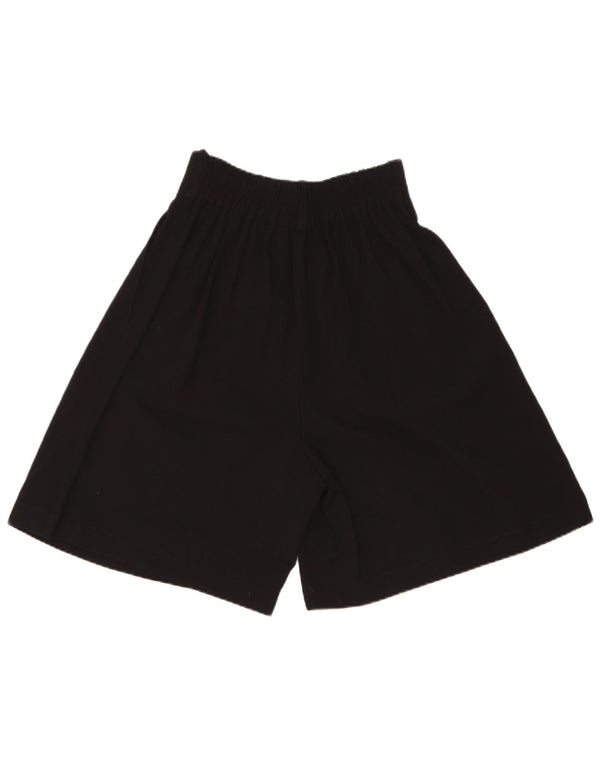 Pantalones cortos casuales vintage con cintura alta para mujer W25 XS Negro