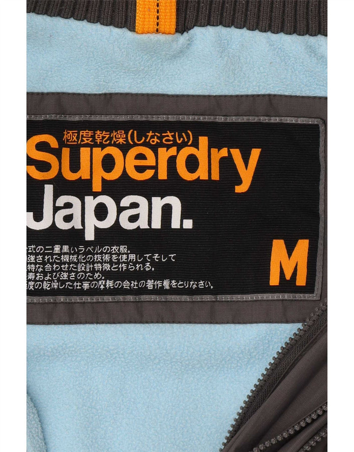 Superdry Chaqueta Cortavientos Con Capucha Para Mujer UK 44 Nylon Gris Medio