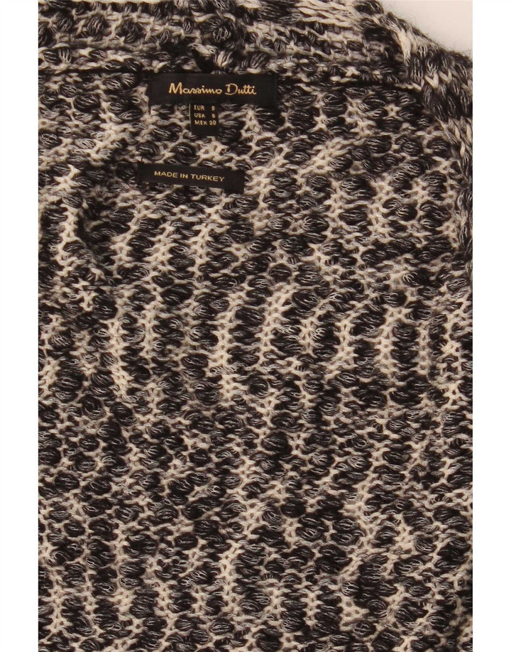 Massimo Dutti Cárdigan Extragrande de Manga 3/4 para Mujer UK 40 Small Gris