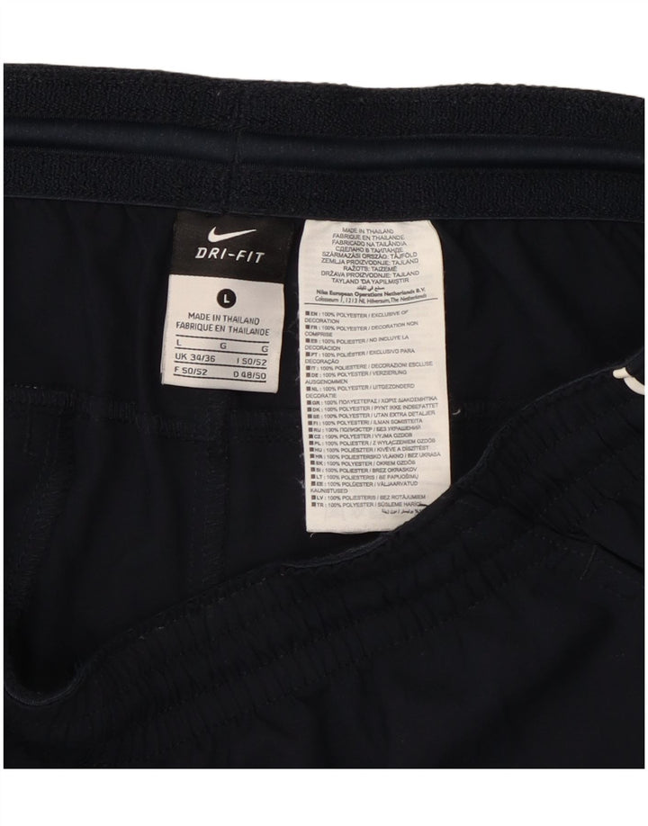Nike - Pantalones cortos deportivos Dri Fit para hombre, talla grande, poliéster, color azul marino