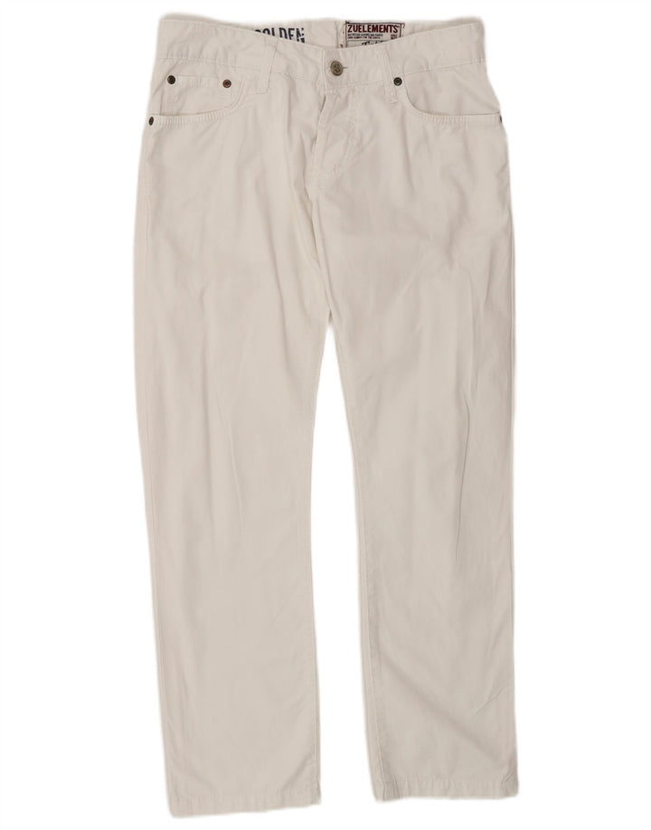Vaqueros rectos elásticos para mujer Zu Elements W31 L27 Algodón blanco