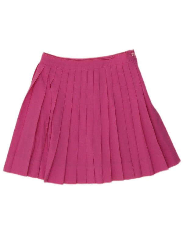 Stefanel Minifalda plisada para mujer IT 42 Medium W25 Lana rosa