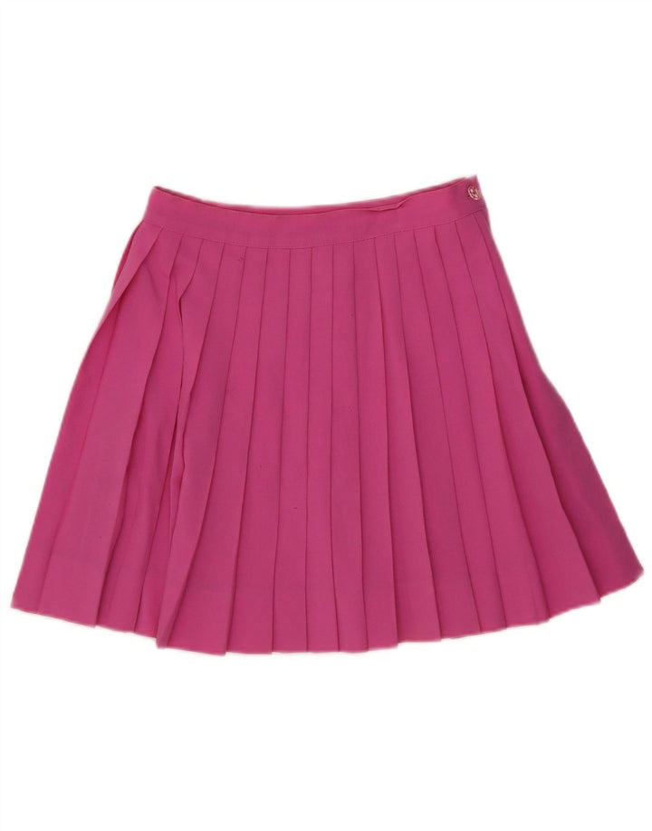 Stefanel Minifalda plisada para mujer IT 42 Medium W25 Lana rosa