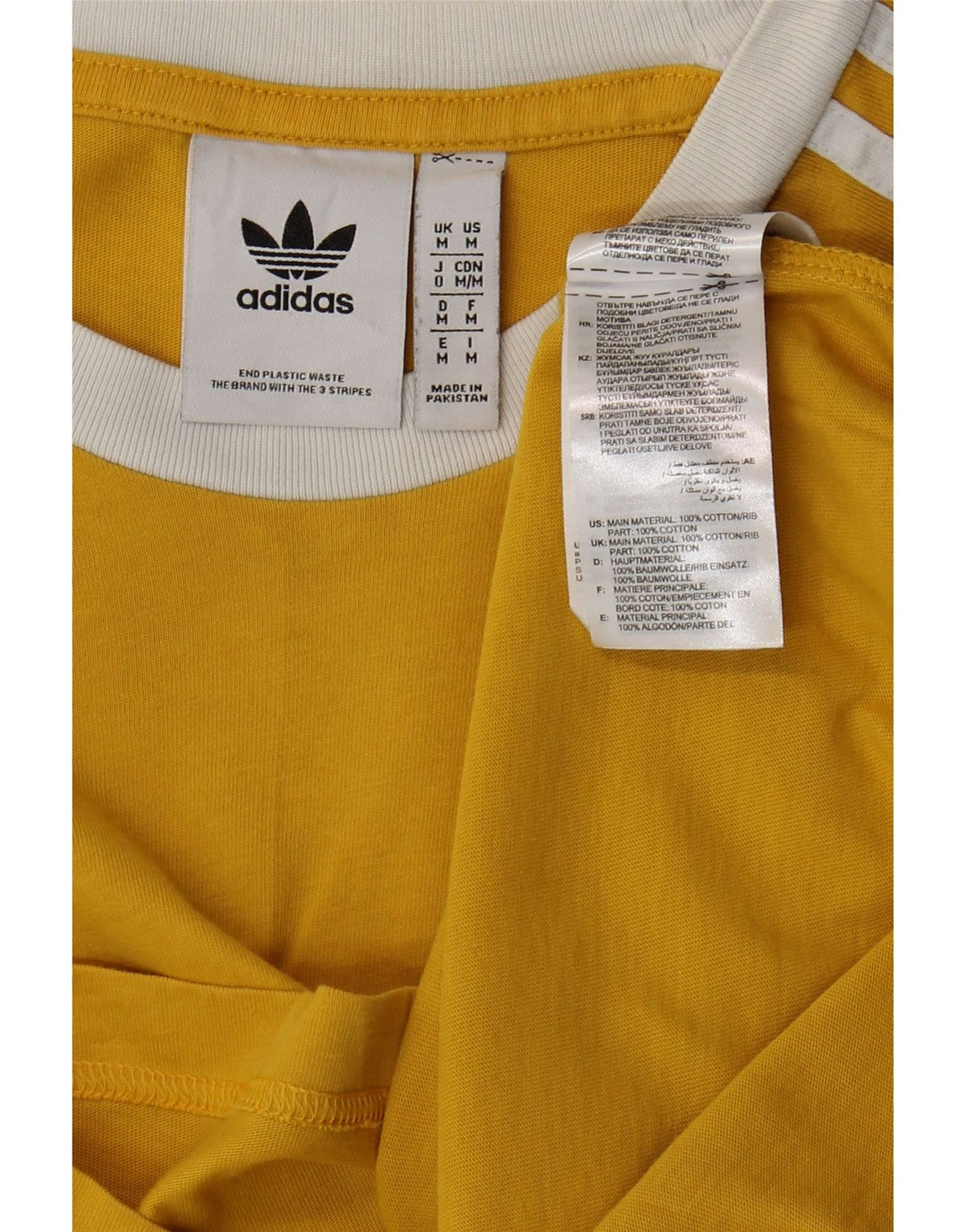 Camiseta Adidas Hombre Top Medium Amarillo Algodón