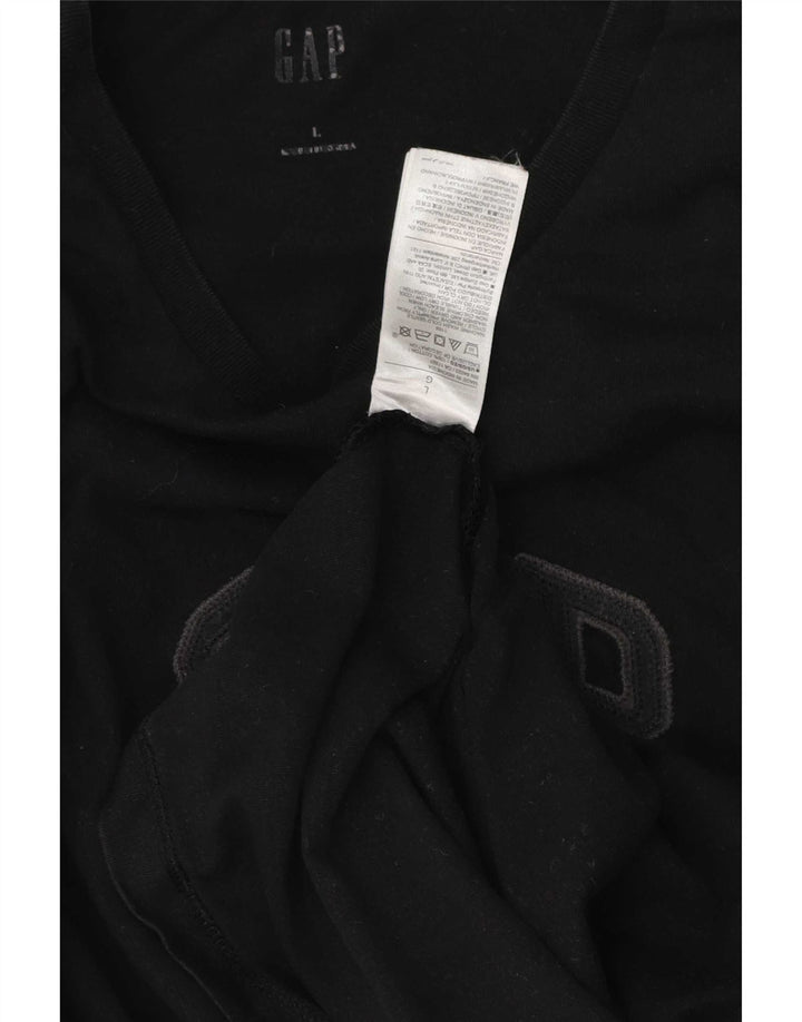 Gap - Camiseta gráfica para hombre, talla grande, algodón negro