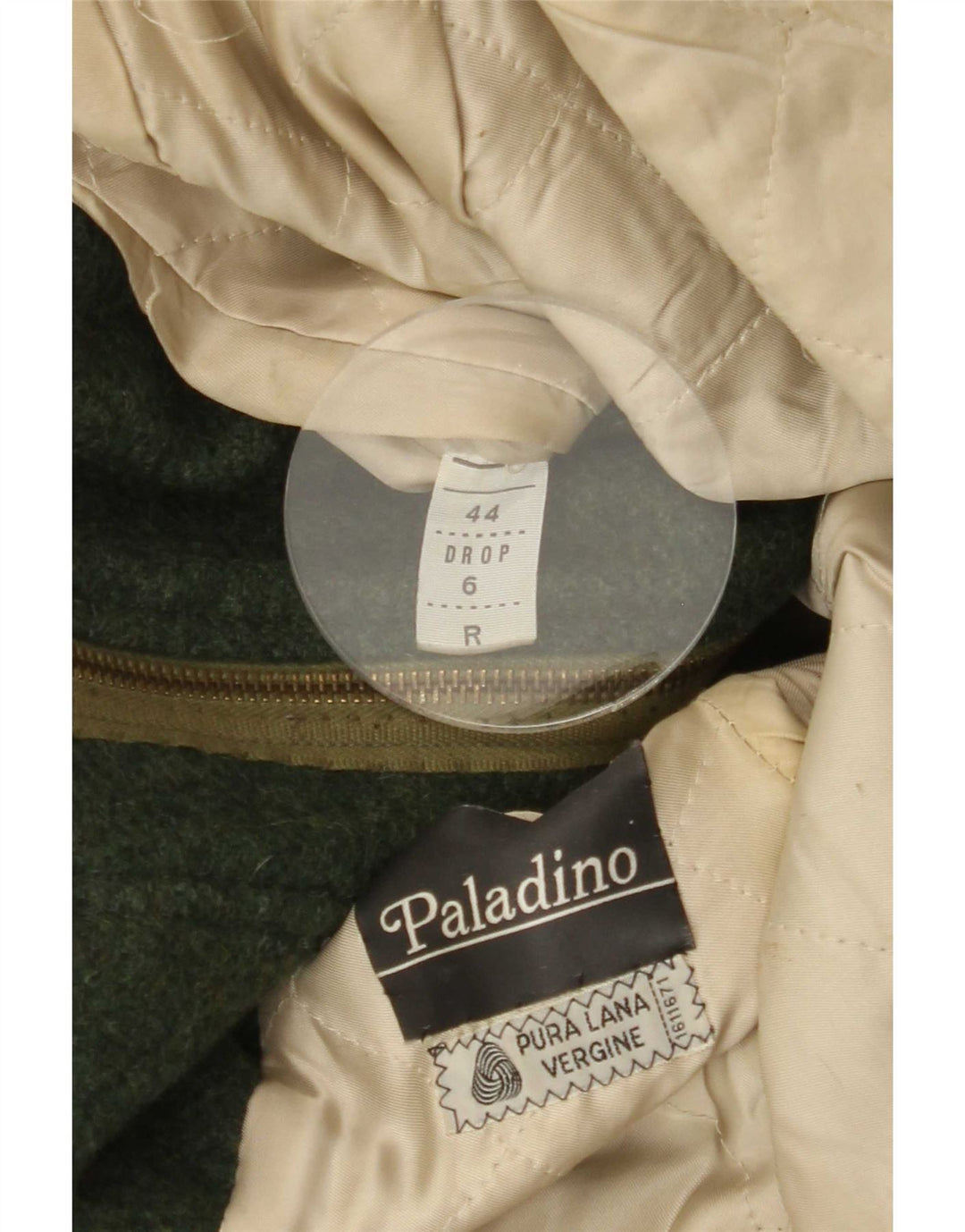 Abrigo vintage para hombre IT 44 XS lana verde
