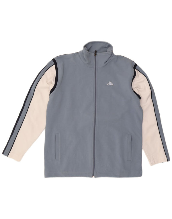 Kappa Hombre Chaqueta De Chándal Superior Poliéster Color Block Azul Medio