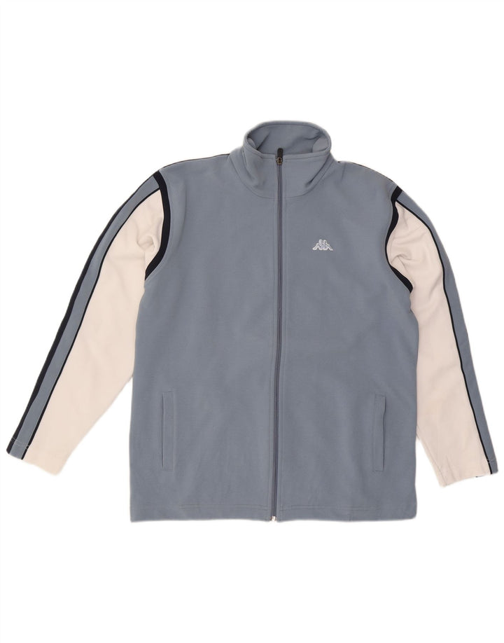 Kappa Hombre Chaqueta De Chándal Superior Poliéster Color Block Azul Medio