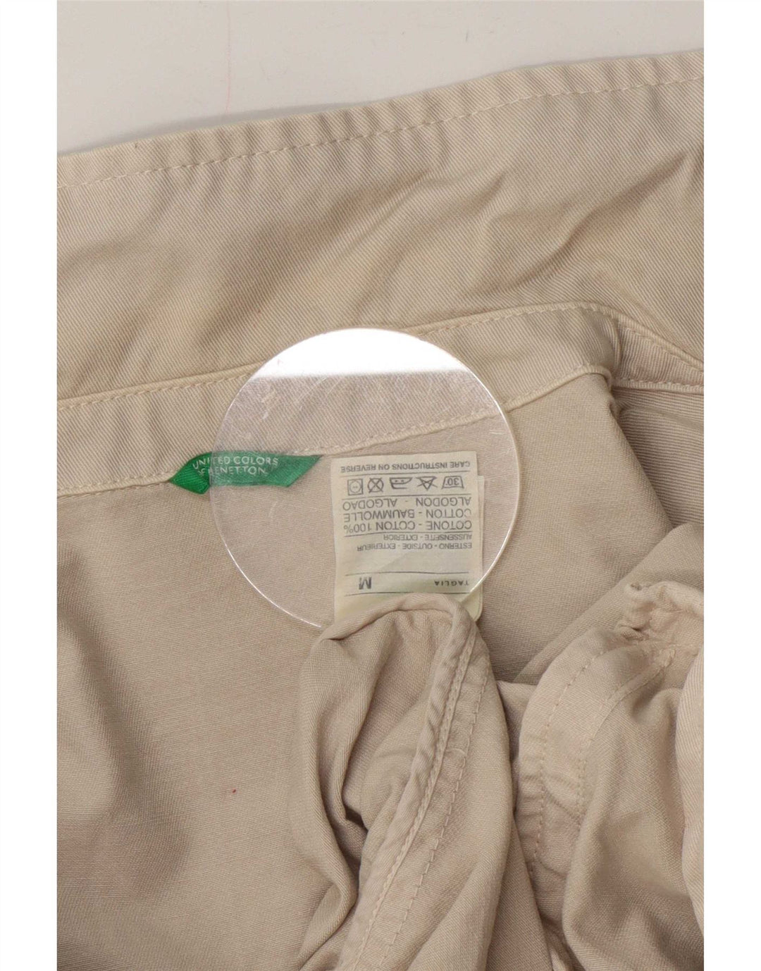 Benetton Cazadora Bomber Hombre ES 38 Algodón Beige Medio