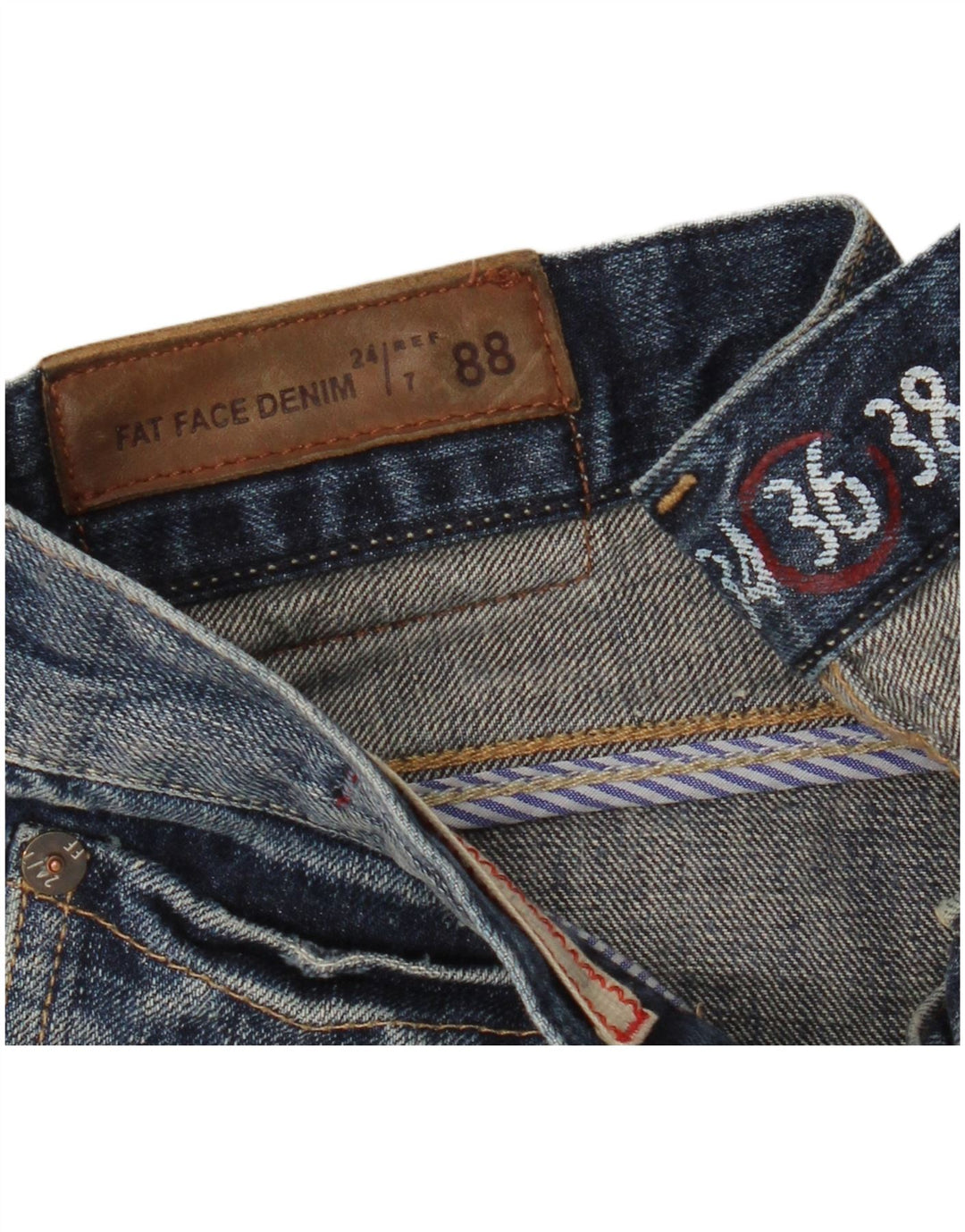 Vaqueros Bootcut para hombre Fat Face W36 L32 Algodón azul marino