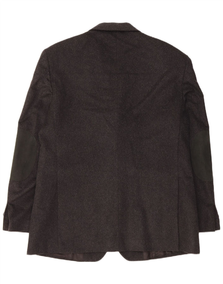Adler Chaqueta tipo blazer de 3 botones para hombre EU 54 2XL Lana virgen gris