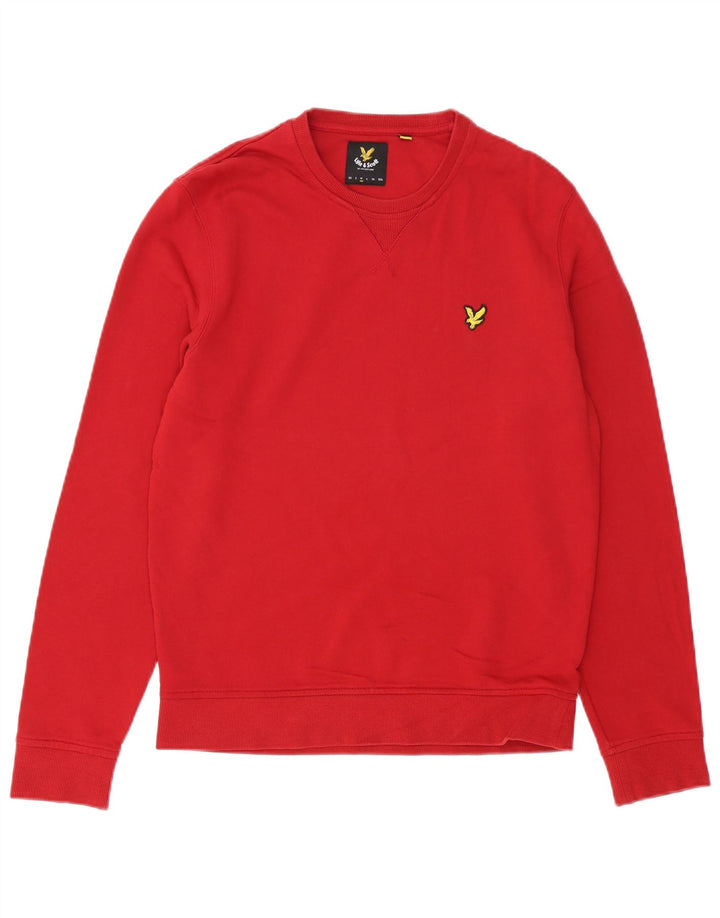 LYLE & SCOTT Sudadera tipo jersey para hombre de algodón rojo mediano