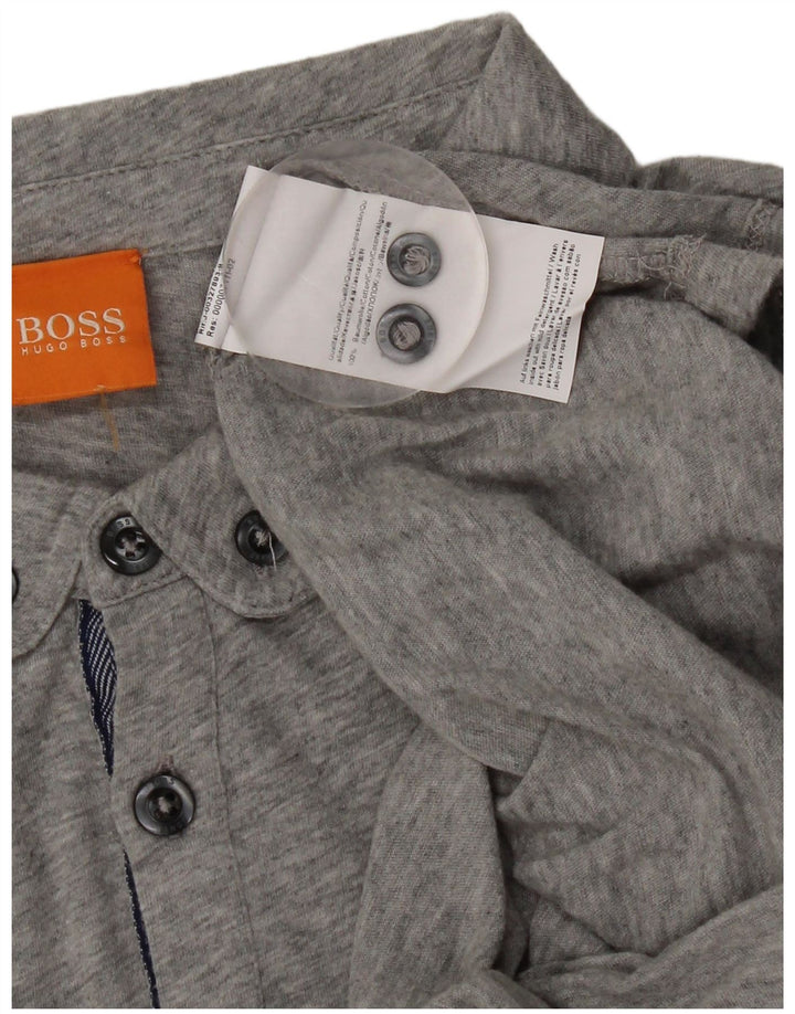Hugo Boss Polo para hombre de algodón gris grande