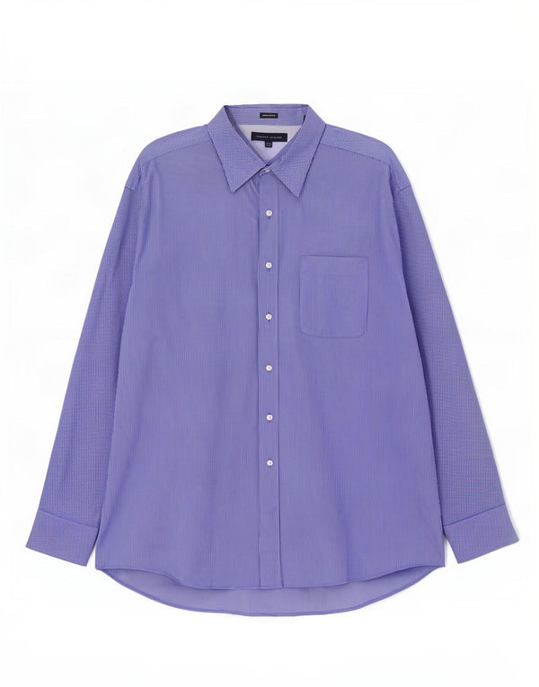 Tommy Hilfiger Camisa de corte regular para hombre Talla 17 1/2 XL Algodón a rayas azules