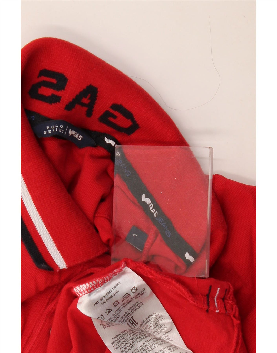 GAS Polo para niño 15-16 años Grande Rojo Algodón