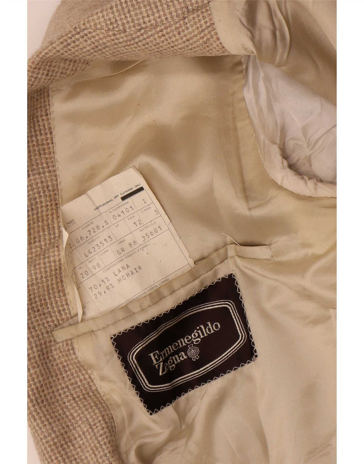 Ermenegildo Zegna Chaqueta tipo blazer para hombre IT 46 Small Brown Houndstooth