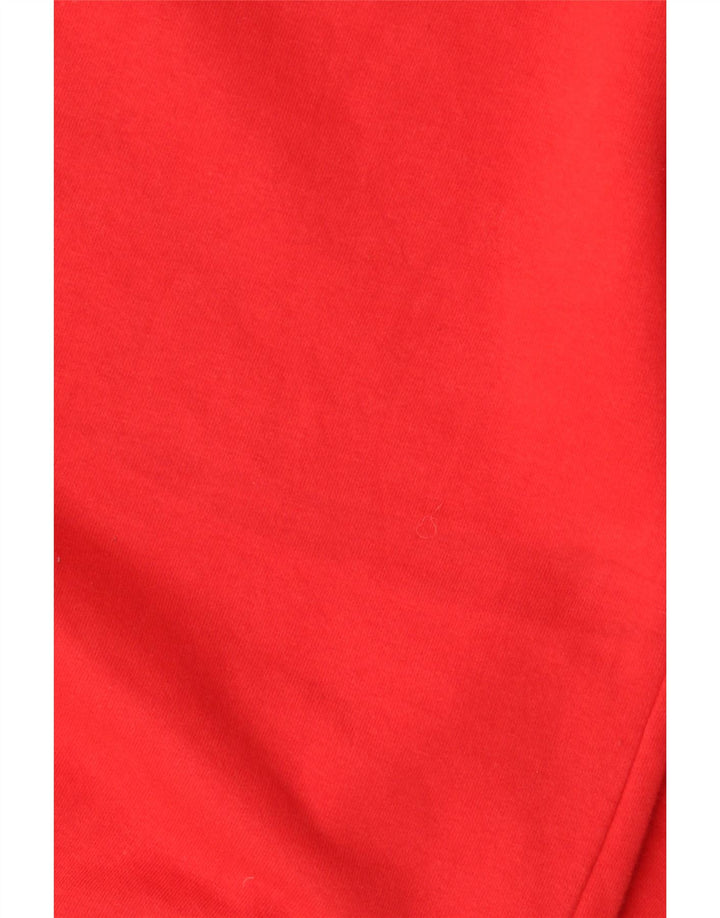 Zara Mujer Sudadera Jumper UK 14 Mediano Rojo Algodón
