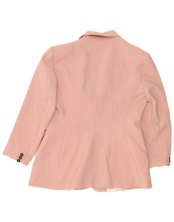 Zara Mujer Chaqueta Blazer De 2 Botones UK 40 XL Rosa