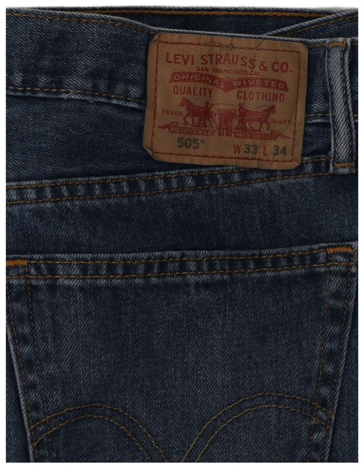 LEVI'S Jeans rectos 505 para hombre W33 L34 Algodón azul