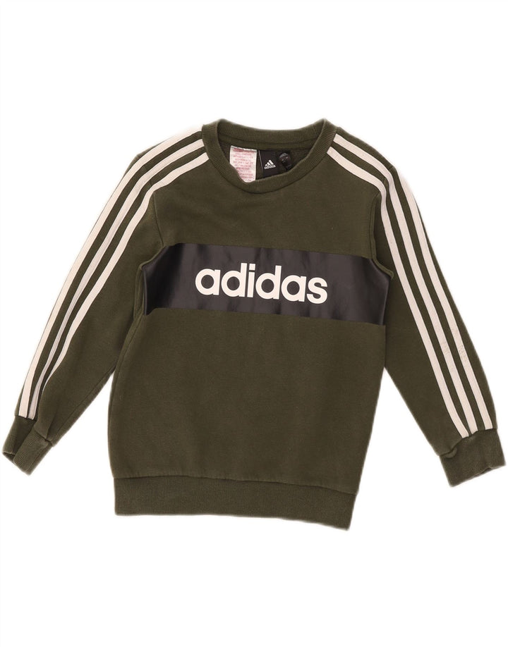Adidas Chándal completo para niño 6-7 años Caqui Algodón