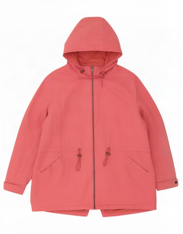 Parka con capucha para mujer Cotton Traders UK 24 4XL Rosa