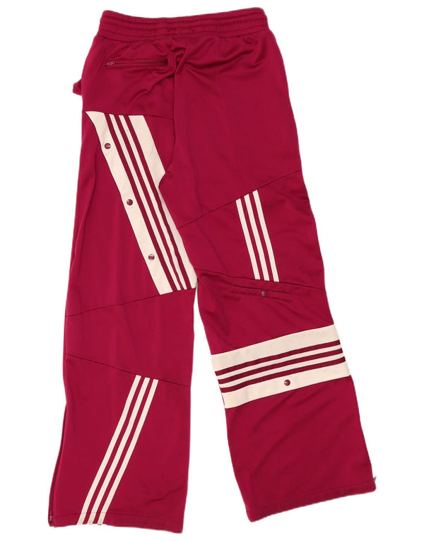 Adidas Pantalones de chándal cargo para mujer UK 44 Medium Borgoña Colorblock