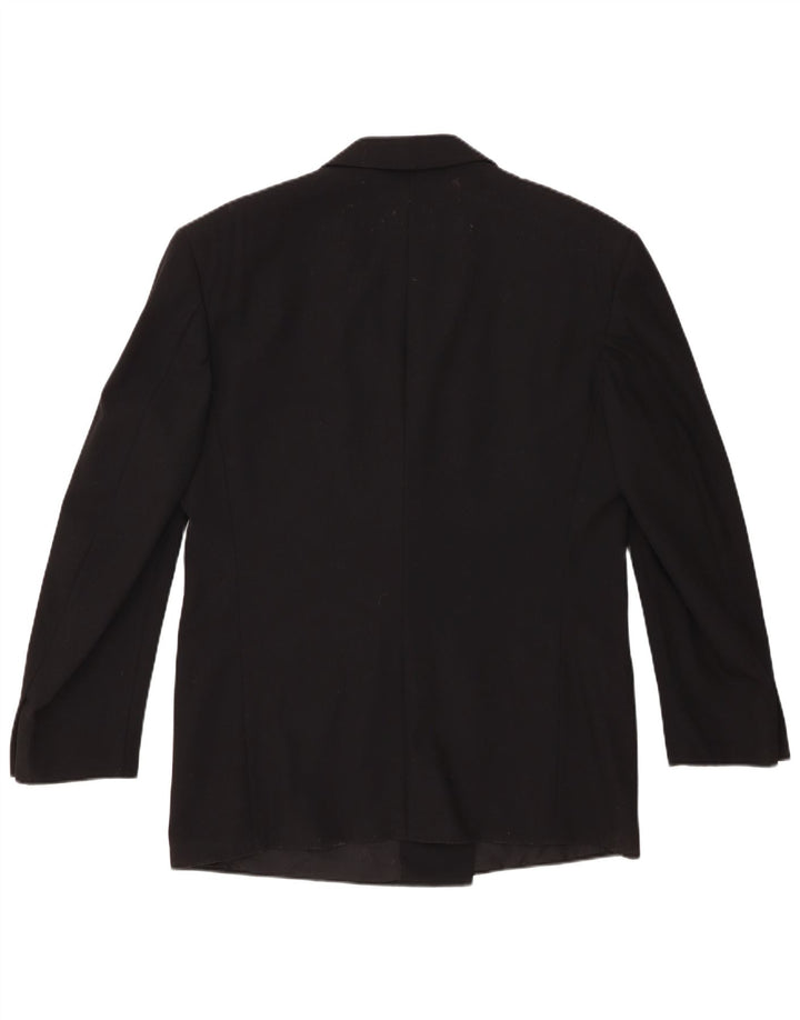 Trussardi Chaqueta Blazer De Doble Botonadura Para Hombre IT 52 XL Lana Virgen Negra