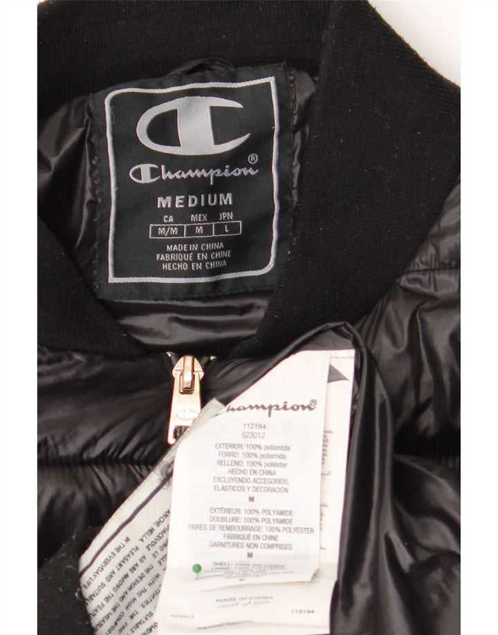 Champion Abrigo acolchado para hombre UK 38 Mediano Poliamida negra