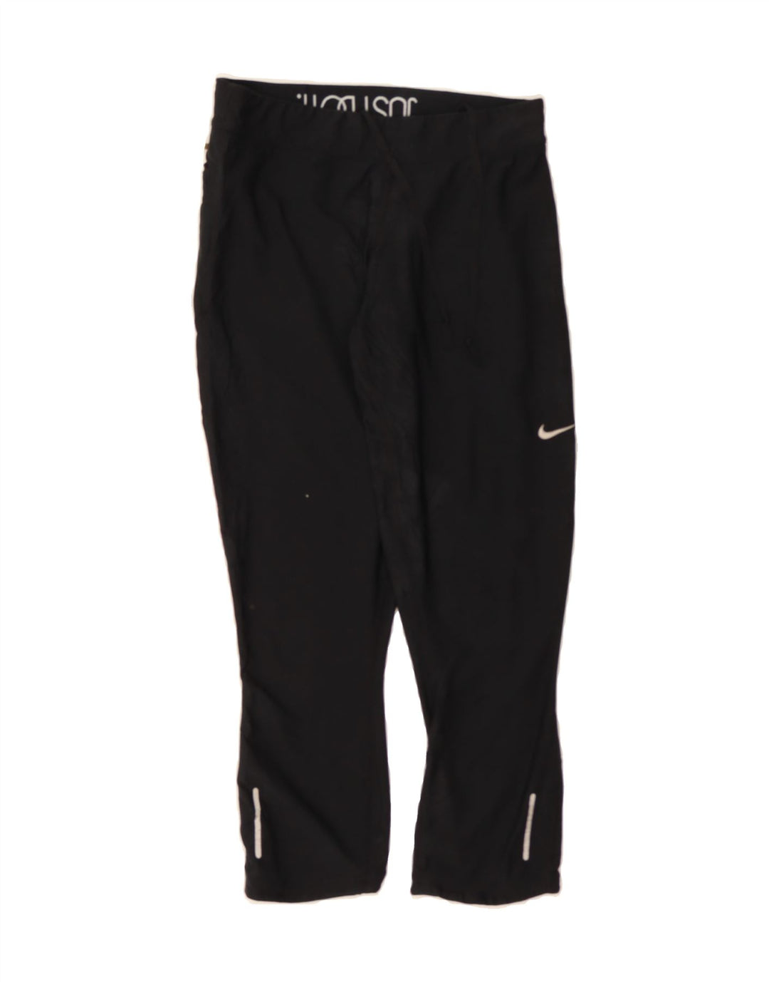 NIKE Womens Dri Fit Tracksuit Trousers UK 12 Medium Black Polyester Vintage Nike and Second-Hand Nike from Messina Hembry 