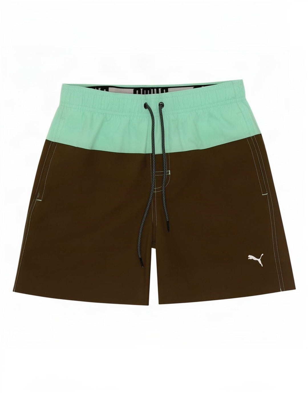 Puma Bañador con estampado gráfico para hombre XS Caqui Colorblock Poliéster