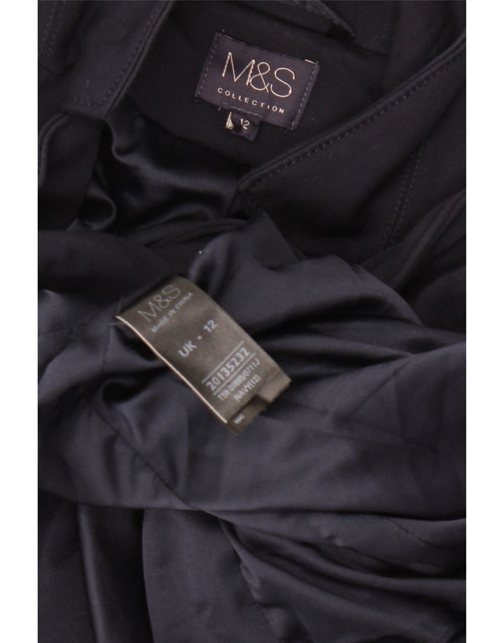 Marks & Spencer Chaqueta tipo blazer con 1 botón para mujer, talla 44, talla mediana, azul marino