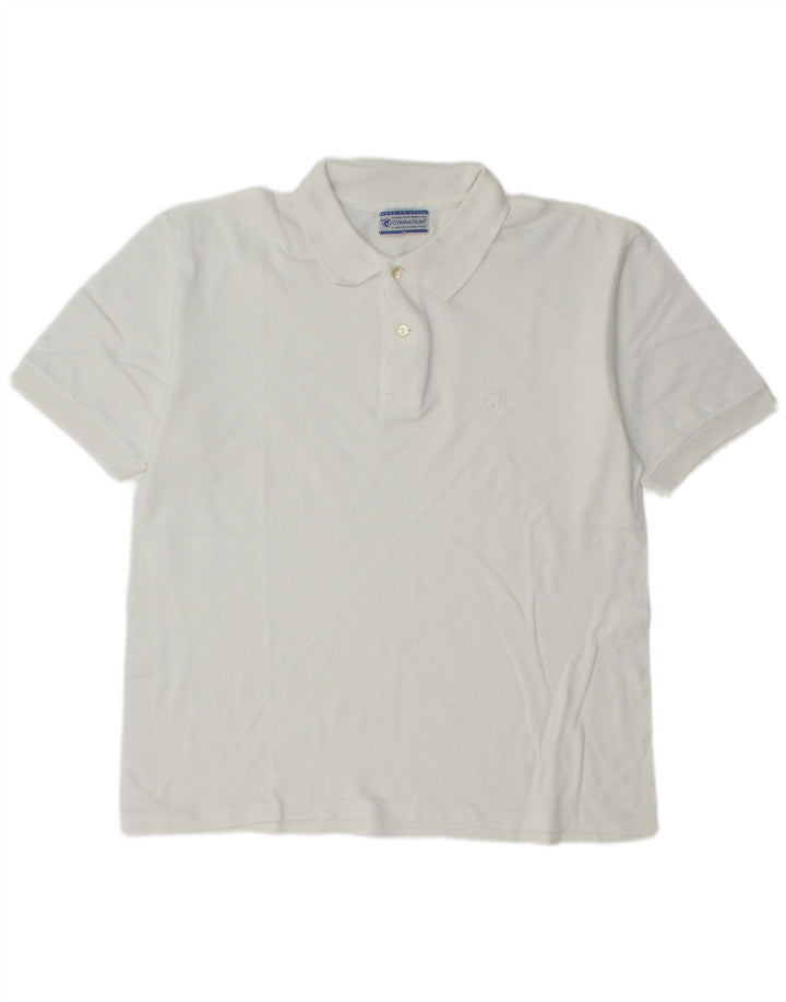 Polo Gymnasium Hombre Algodón Blanco Mediano