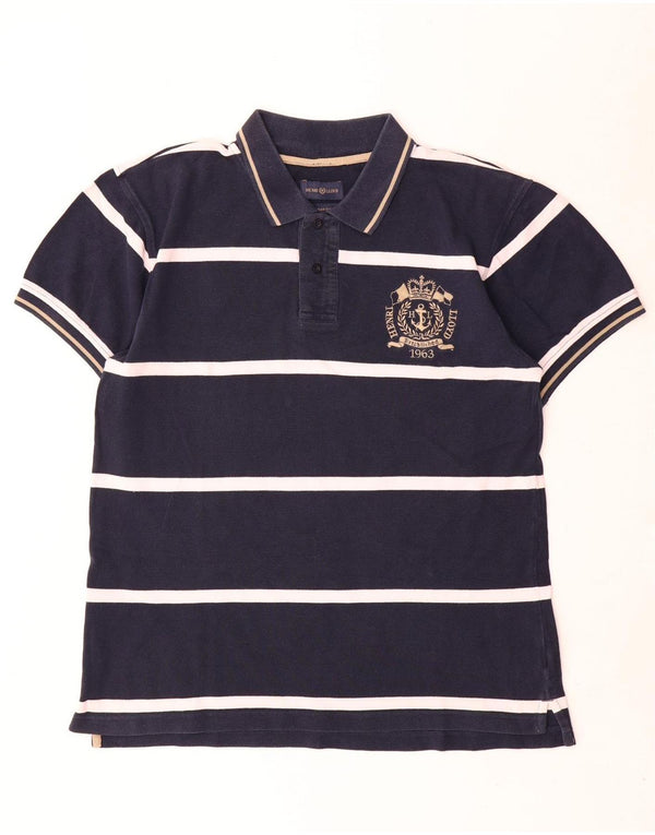 Henri Lloyd Polo Urban Fit Hombre XL Algodón A Rayas Azul Marino
