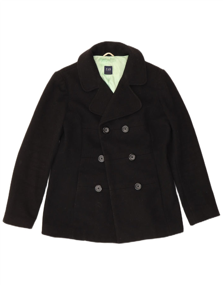 Gap Chaquetón para Mujer UK 44 Lana Virgen Negra Mediana