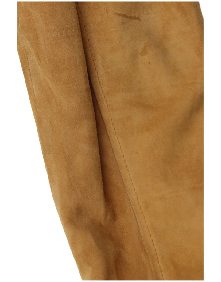 Chaqueta bomber de ante vintage para hombre IT 52 XL Beige