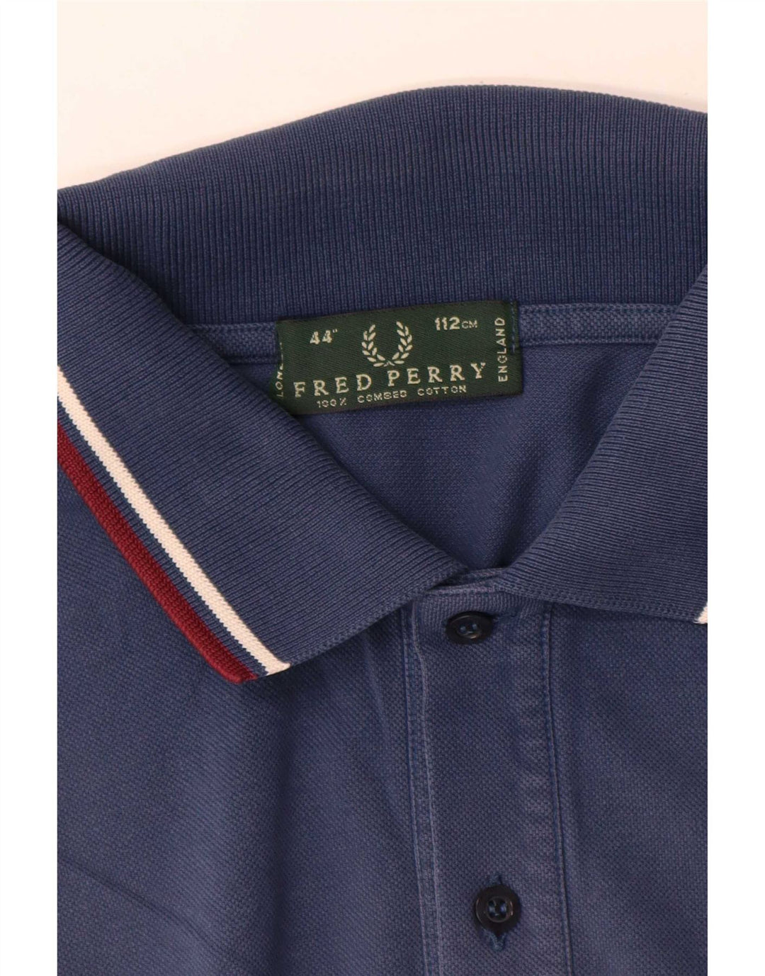 Polo Fred Perry Hombre De Algodón A Rayas Azul Marino Medio